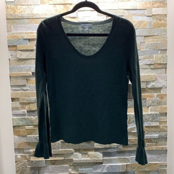 14th & Union Scoop Neck Ruffle Cuff Sweater - Picture 3 of 4